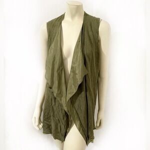 Eileen Fisher Linen & Silk Open Front Cardigan S